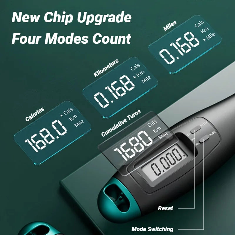 Digital Counting Jump Rope - Adjustable Speed Skipping Rope with Counter