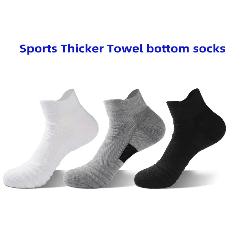 Anti-Slip Performance Soccer Socks - Cotton Athletic Crew & Ankle Socks