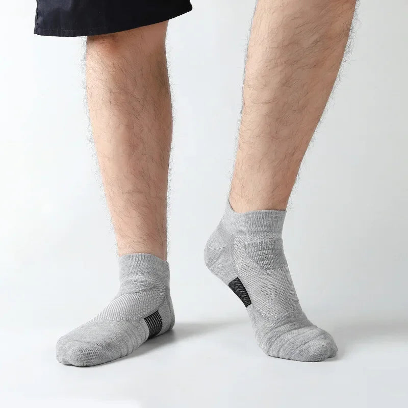 Anti-Slip Performance Soccer Socks - Cotton Athletic Crew & Ankle Socks