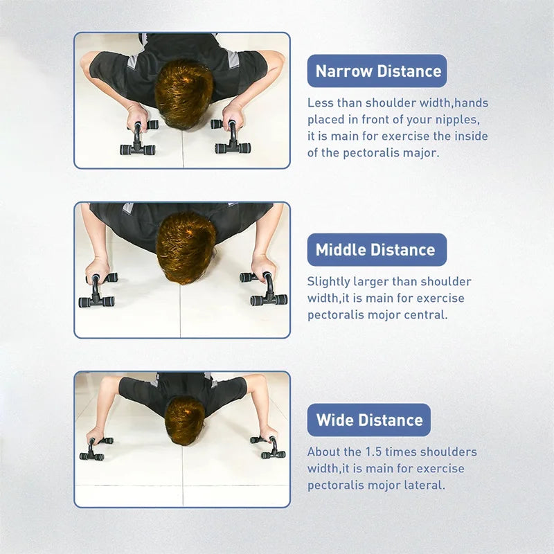 U-Shaped Push-Up Bars - Ergonomic Foam Grip Handles for Chest & Upper Body Training