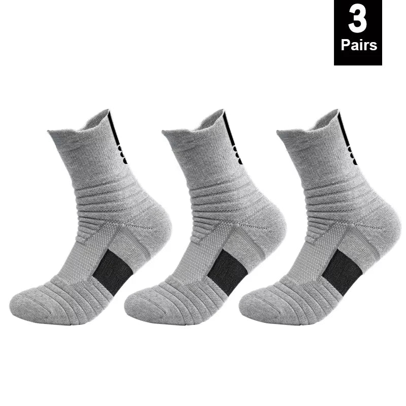 Anti-Slip Performance Soccer Socks - Cotton Athletic Crew & Ankle Socks
