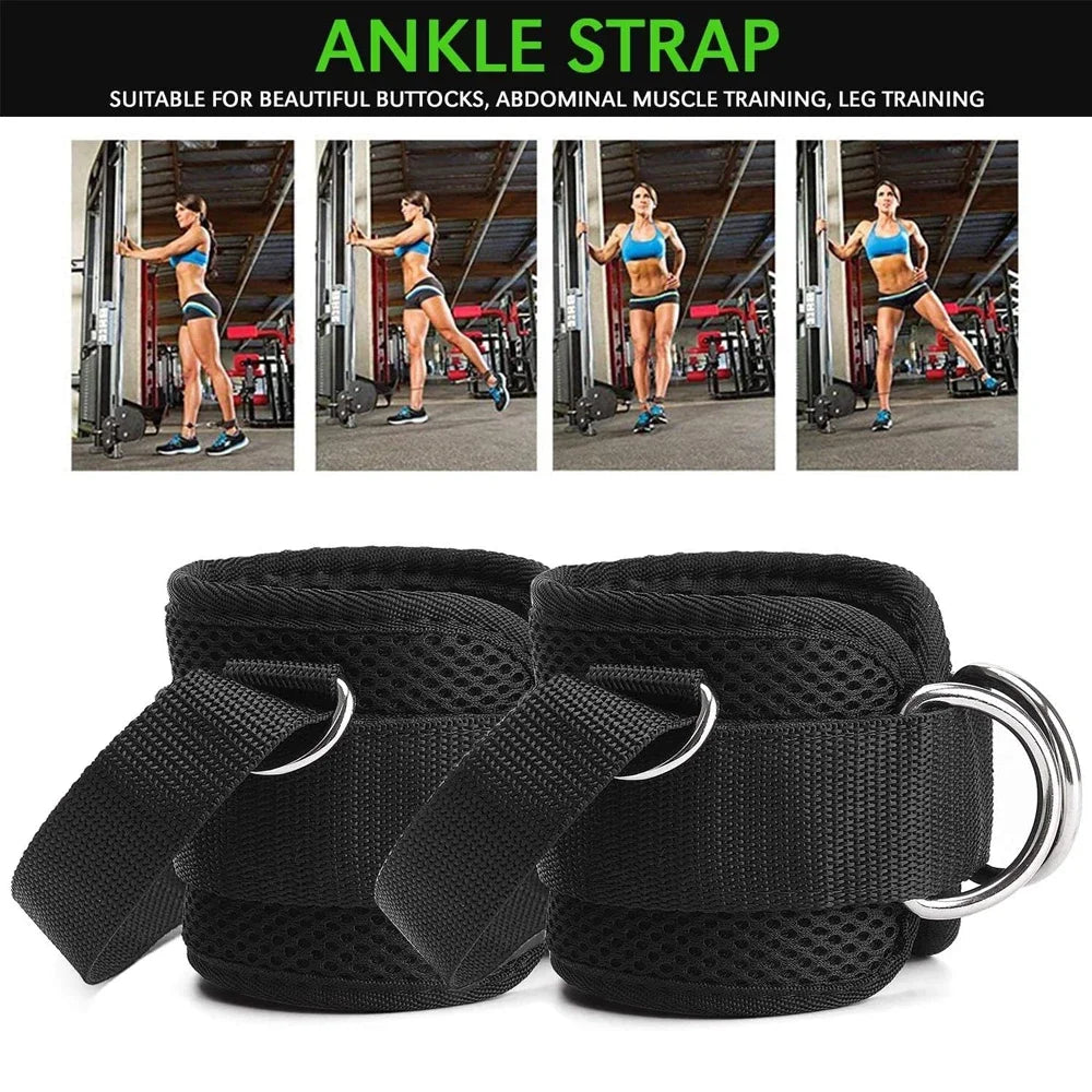 Premium Ankle Straps for Cable Machines - Reinforced Fitness Cuffs for Leg Workouts & Glute Training