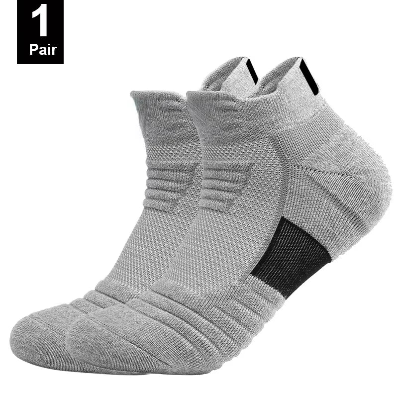 Anti-Slip Performance Soccer Socks - Cotton Athletic Crew & Ankle Socks