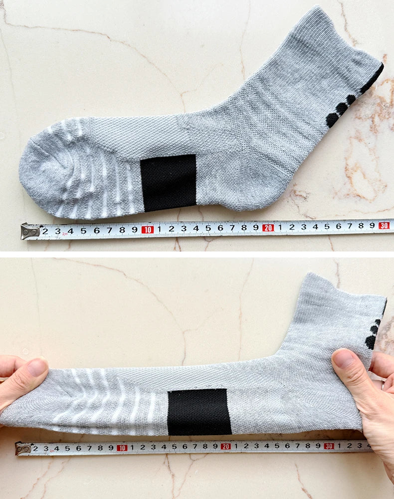 Anti-Slip Performance Soccer Socks - Cotton Athletic Crew & Ankle Socks