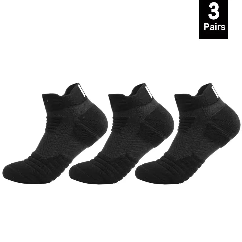 Anti-Slip Performance Soccer Socks - Cotton Athletic Crew & Ankle Socks