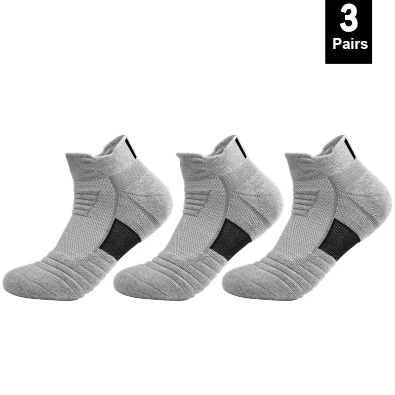 Anti-Slip Performance Soccer Socks - Cotton Athletic Crew & Ankle Socks