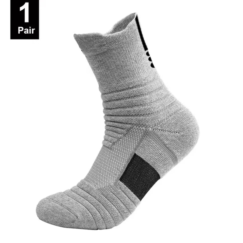 Anti-Slip Performance Soccer Socks - Cotton Athletic Crew & Ankle Socks