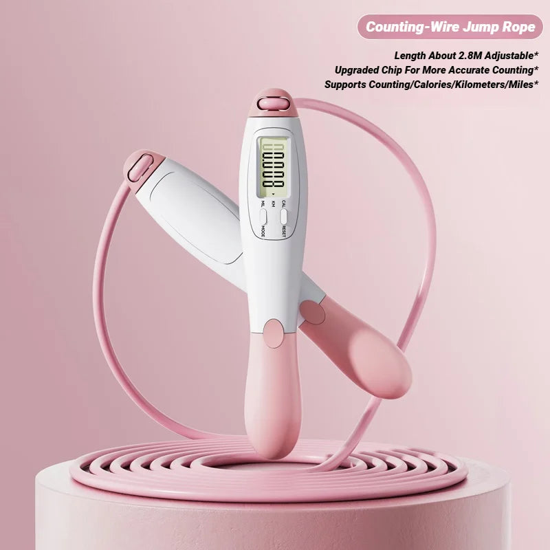 Digital Counting Jump Rope - Adjustable Speed Skipping Rope with Counter