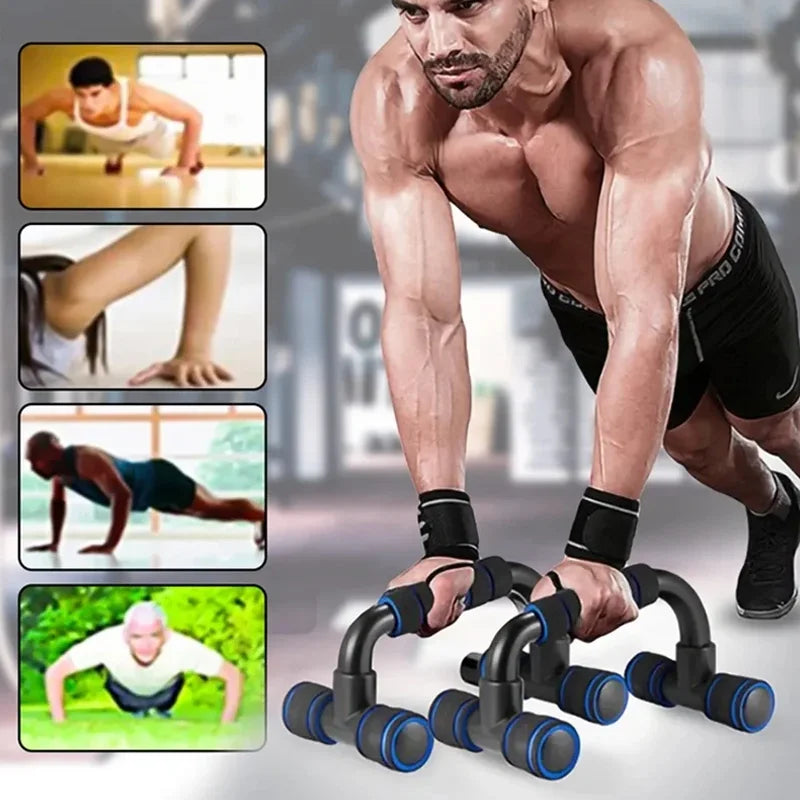 U-Shaped Push-Up Bars - Ergonomic Foam Grip Handles for Chest & Upper Body Training