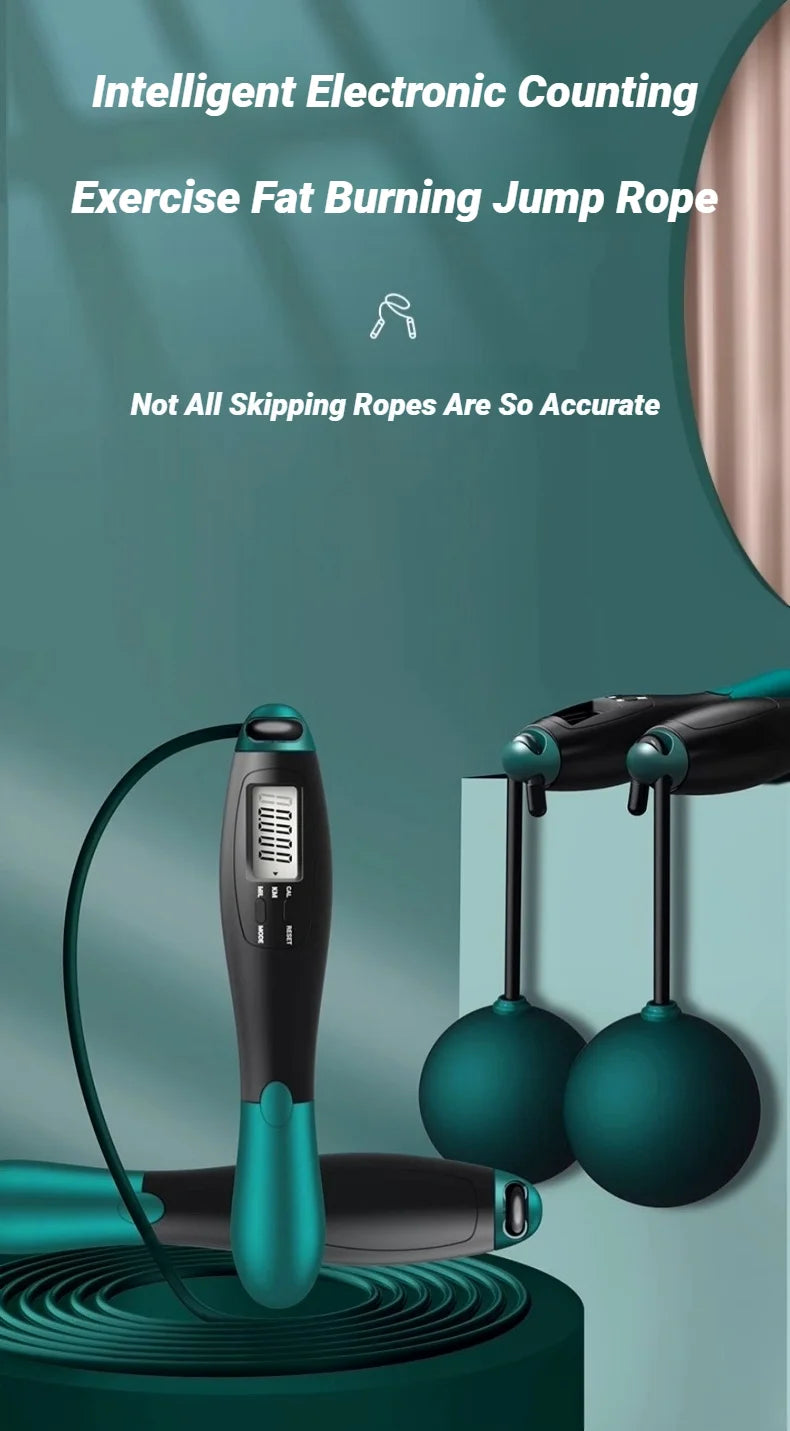 Digital Counting Jump Rope - Adjustable Speed Skipping Rope with Counter