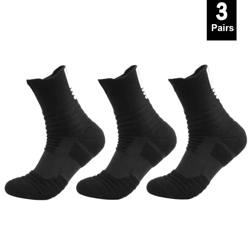 Anti-Slip Performance Soccer Socks - Cotton Athletic Crew & Ankle Socks