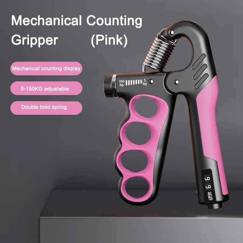 Adjustable Hand Grip Strengthener - 5-150kg Resistance Wrist & Forearm Trainer