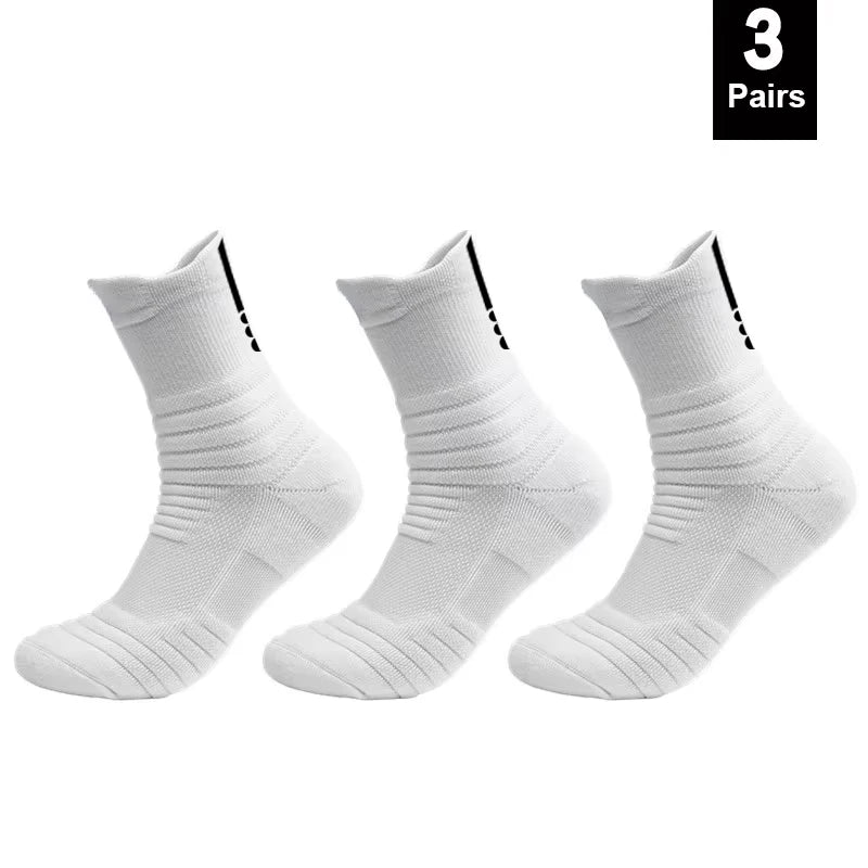 Anti-Slip Performance Soccer Socks - Cotton Athletic Crew & Ankle Socks