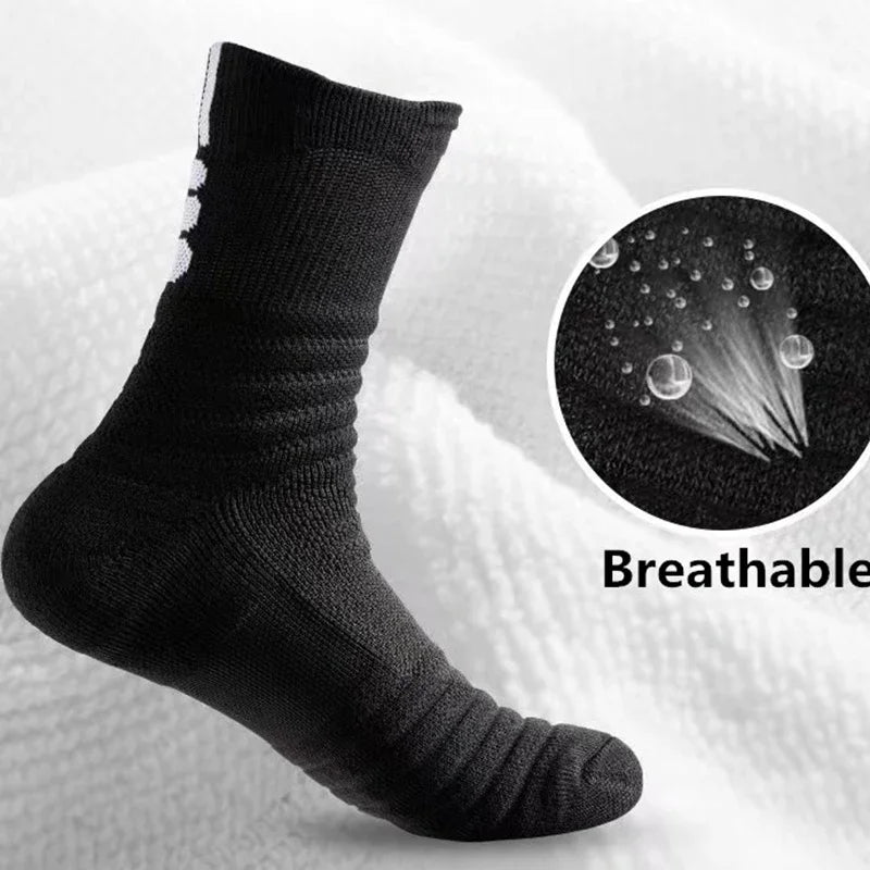Anti-Slip Performance Soccer Socks - Cotton Athletic Crew & Ankle Socks