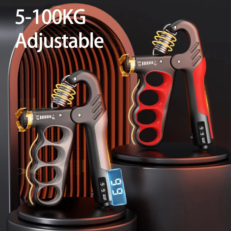Adjustable Hand Grip Strengthener - 5-150kg Resistance Wrist & Forearm Trainer