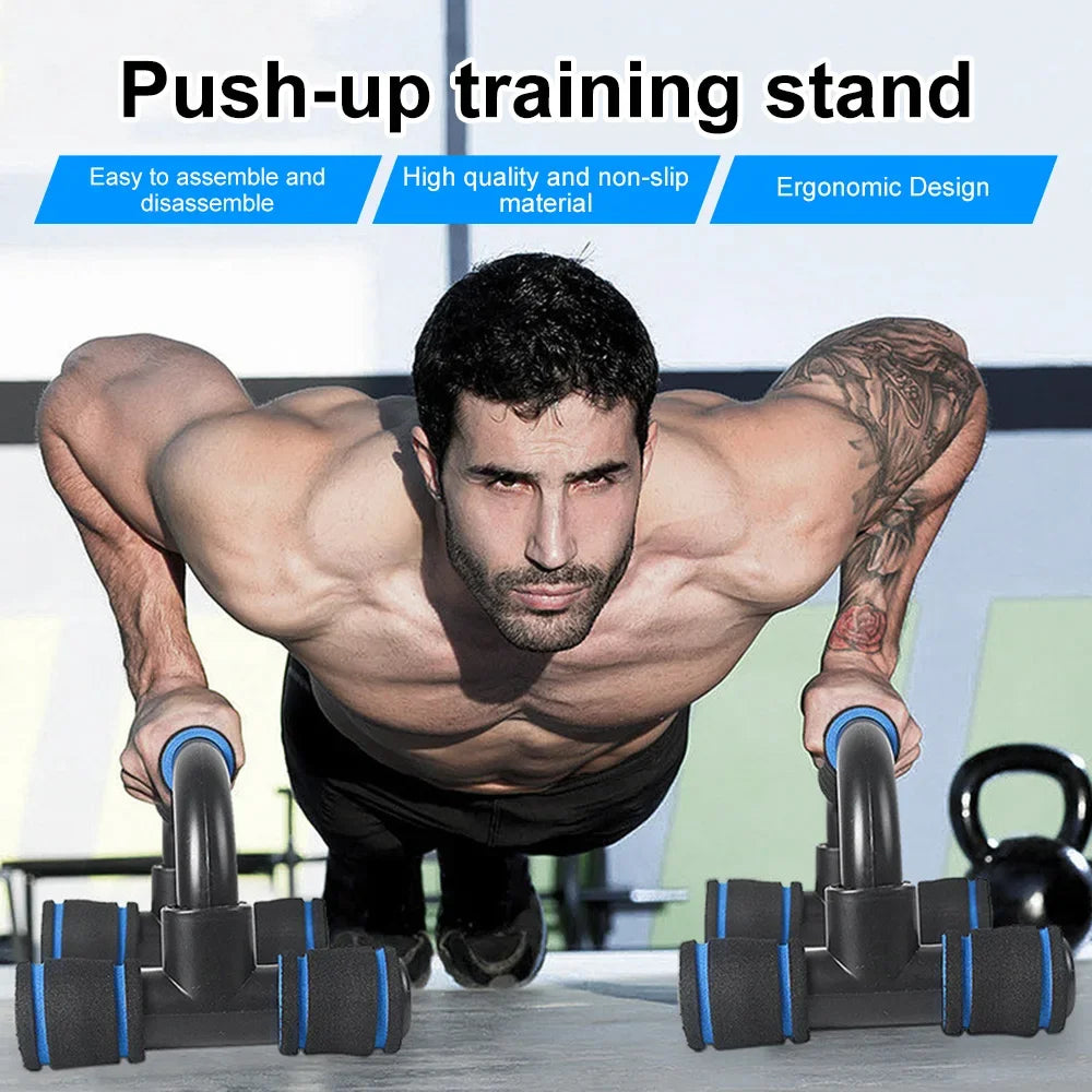 U-Shaped Push-Up Bars - Ergonomic Foam Grip Handles for Chest & Upper Body Training