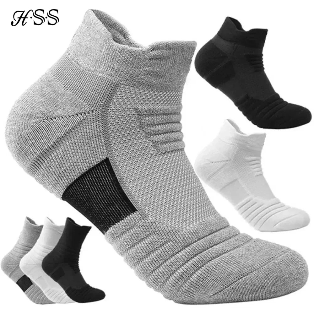 Anti-Slip Performance Soccer Socks - Cotton Athletic Crew & Ankle Socks