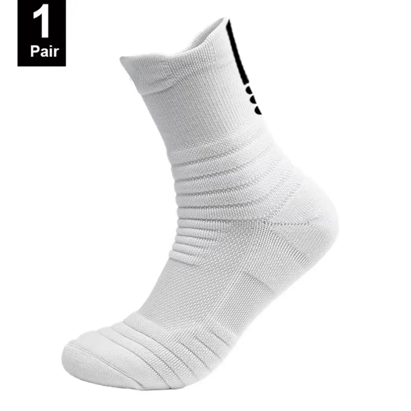 Anti-Slip Performance Soccer Socks - Cotton Athletic Crew & Ankle Socks