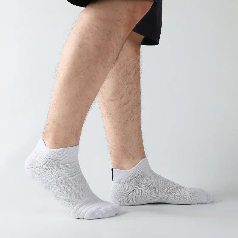 Anti-Slip Performance Soccer Socks - Cotton Athletic Crew & Ankle Socks